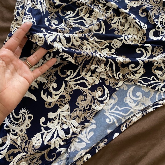 NWT Strapless bodycon asymmetric faux wrap dress - Picture 7 of 10